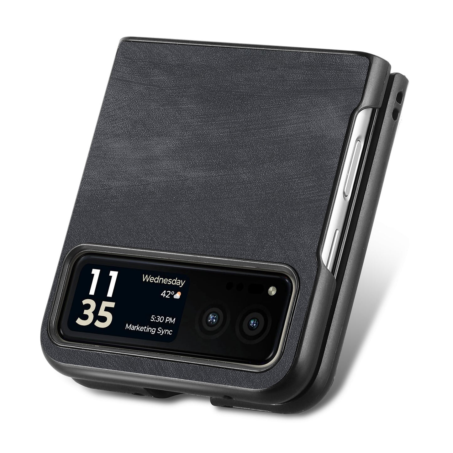 For Motorola Razr 40 5G Phone Case PU Leather Coated PC Case Skin-Touch Protective Cover