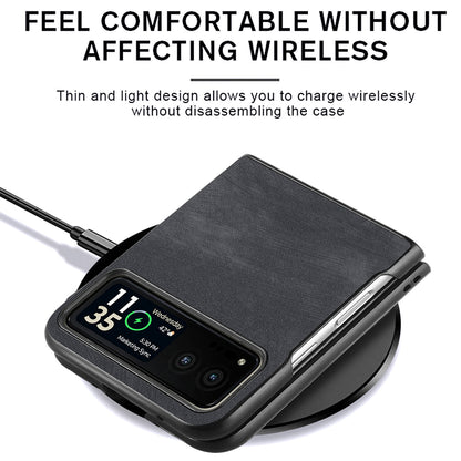 For Motorola Razr 40 5G Phone Case PU Leather Coated PC Case Skin-Touch Protective Cover