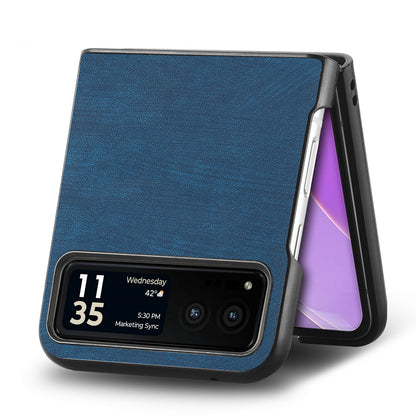 For Motorola Razr 40 5G Phone Case PU Leather Coated PC Case Skin-Touch Protective Cover