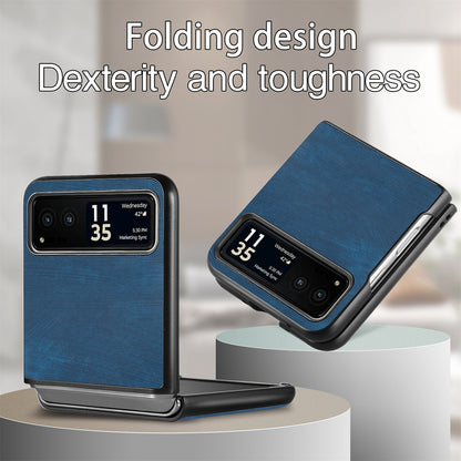 For Motorola Razr 40 5G Phone Case PU Leather Coated PC Case Skin-Touch Protective Cover