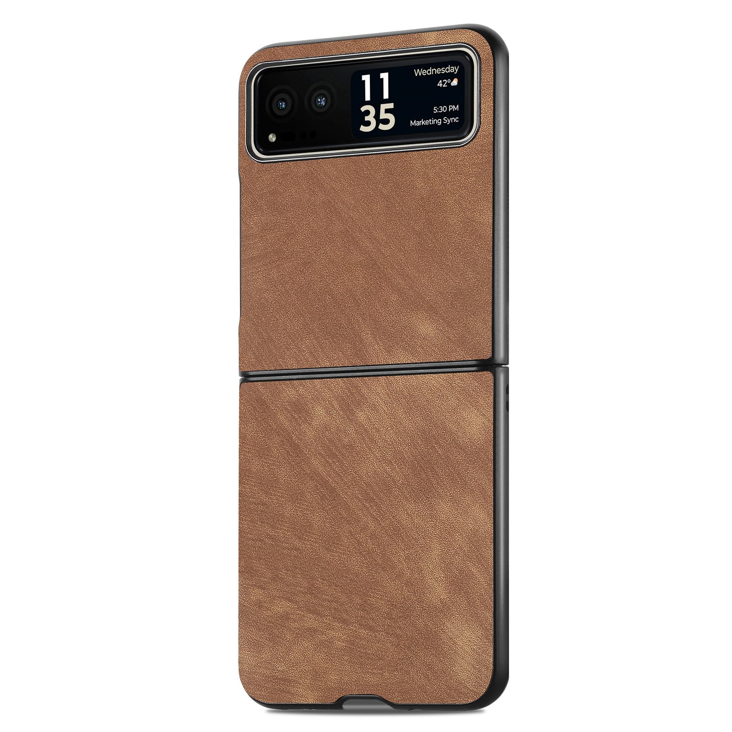 For Motorola Razr 40 5G Phone Case PU Leather Coated PC Case Skin-Touch Protective Cover