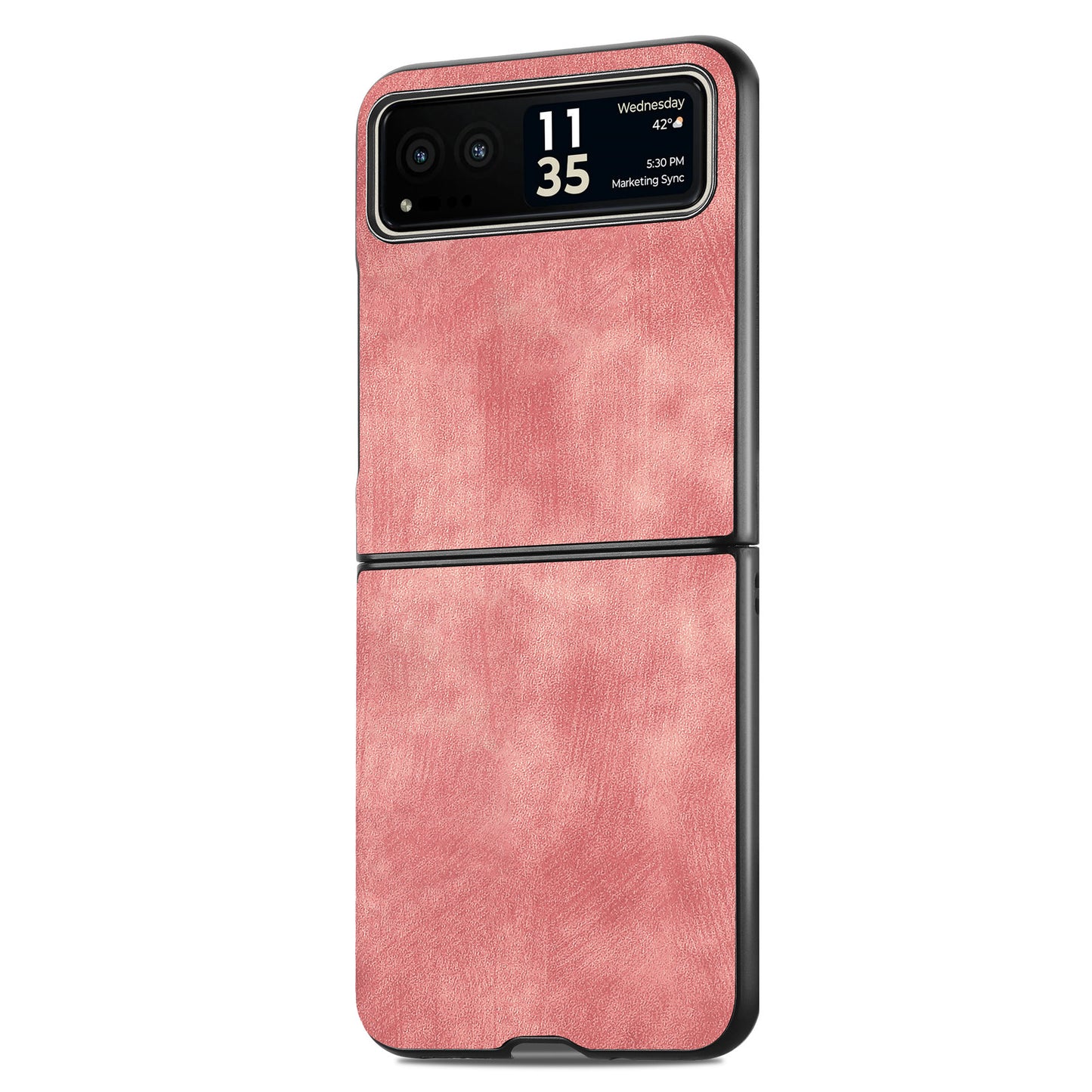For Motorola Razr 40 5G Phone Case PU Leather Coated PC Case Skin-Touch Protective Cover