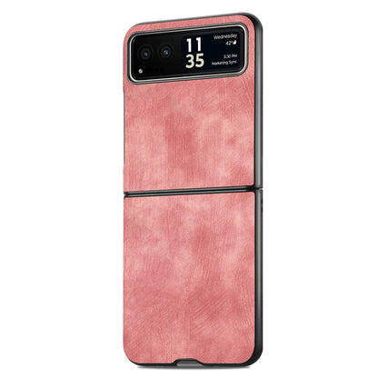 For Motorola Razr 40 5G Phone Case PU Leather Coated PC Case Skin-Touch Protective Cover