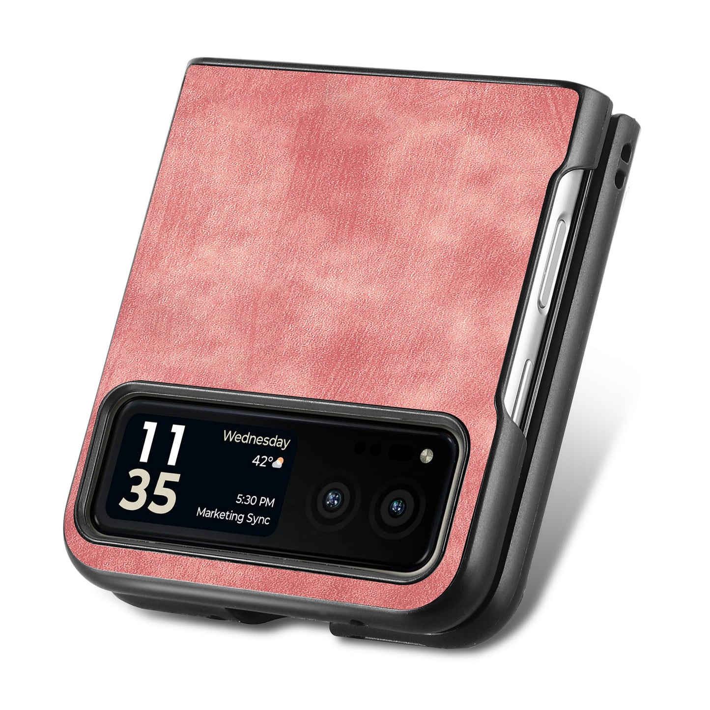 For Motorola Razr 40 5G Phone Case PU Leather Coated PC Case Skin-Touch Protective Cover