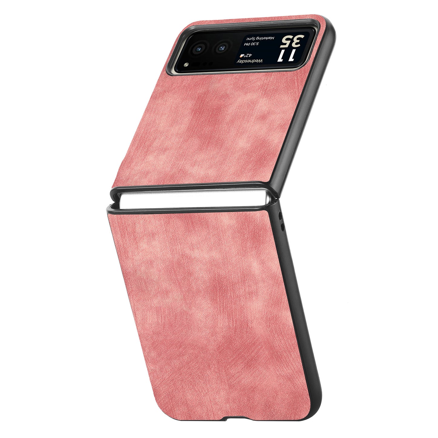 For Motorola Razr 40 5G Phone Case PU Leather Coated PC Case Skin-Touch Protective Cover