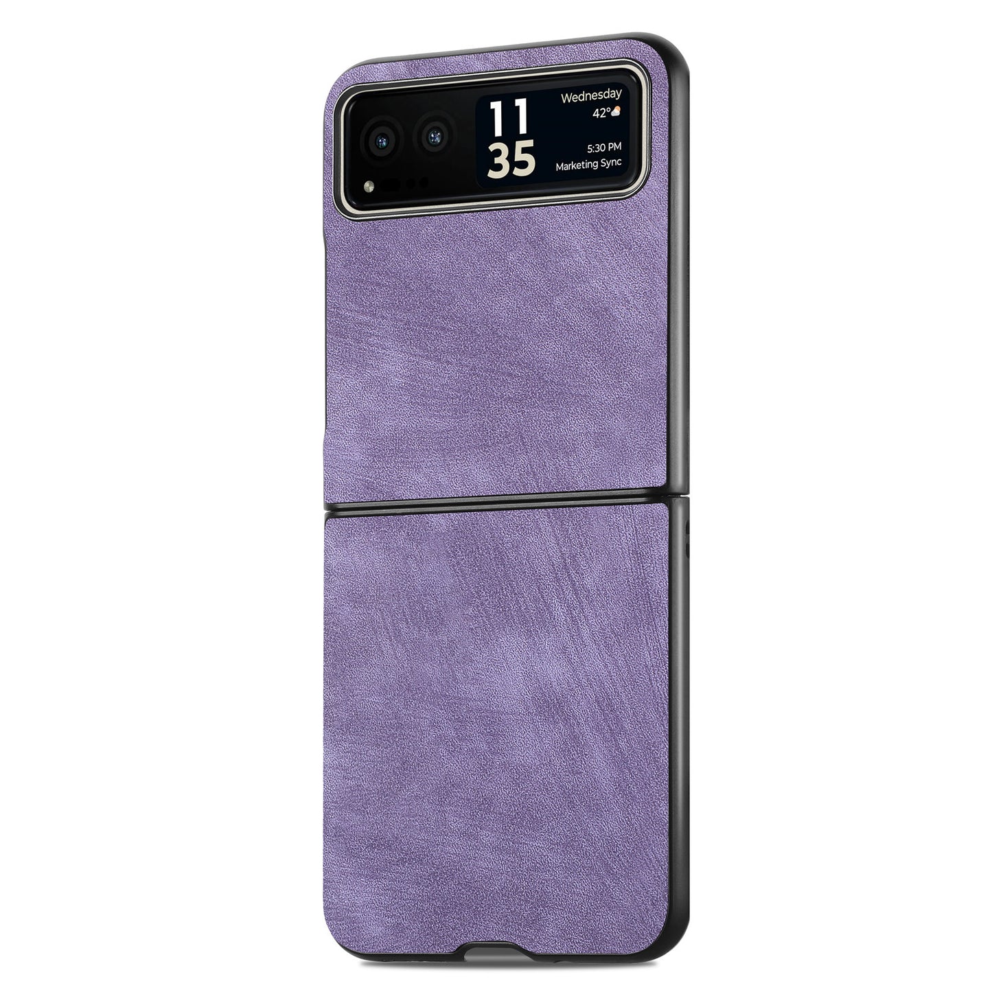 For Motorola Razr 40 5G Phone Case PU Leather Coated PC Case Skin-Touch Protective Cover