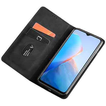 For Infinix Hot 30i Stand PU Leather Case Skin-touch Phone Cover with Card Holder