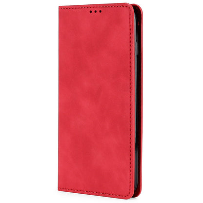 For Infinix Hot 30i Stand PU Leather Case Skin-touch Phone Cover with Card Holder