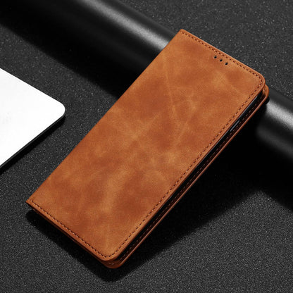 For Infinix Hot 30i Stand PU Leather Case Skin-touch Phone Cover with Card Holder