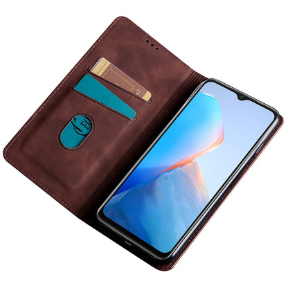 For Infinix Hot 30i Stand PU Leather Case Skin-touch Phone Cover with Card Holder
