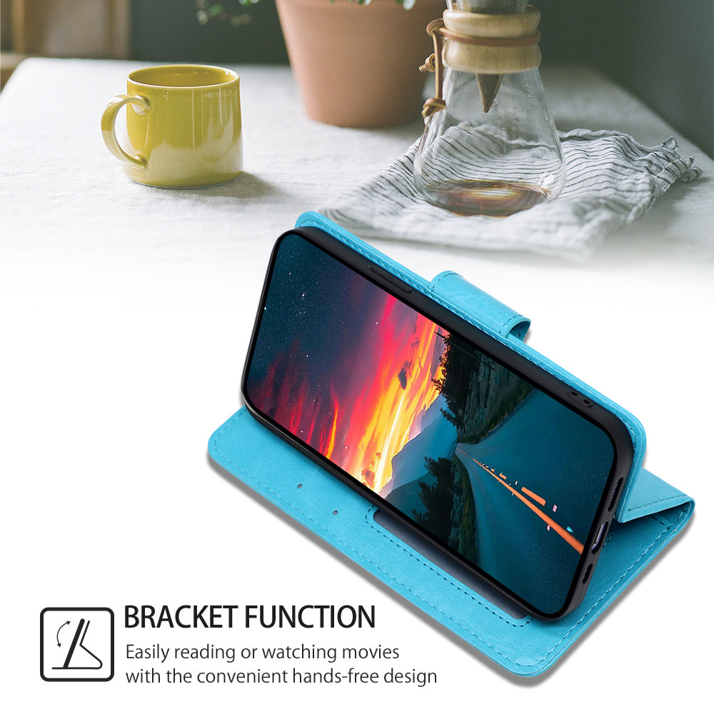 For Infinix Hot 30i Textured PU Leather Wallet Stand Case Anti-scratch Phone Cover
