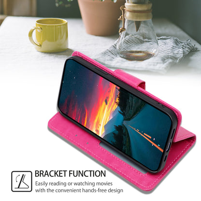 For Infinix Hot 30i Textured PU Leather Wallet Stand Case Anti-scratch Phone Cover