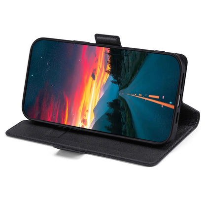 For Infinix Hot 30i PU Leather Viewing Stand Phone Cover Card Holder Shockproof Case