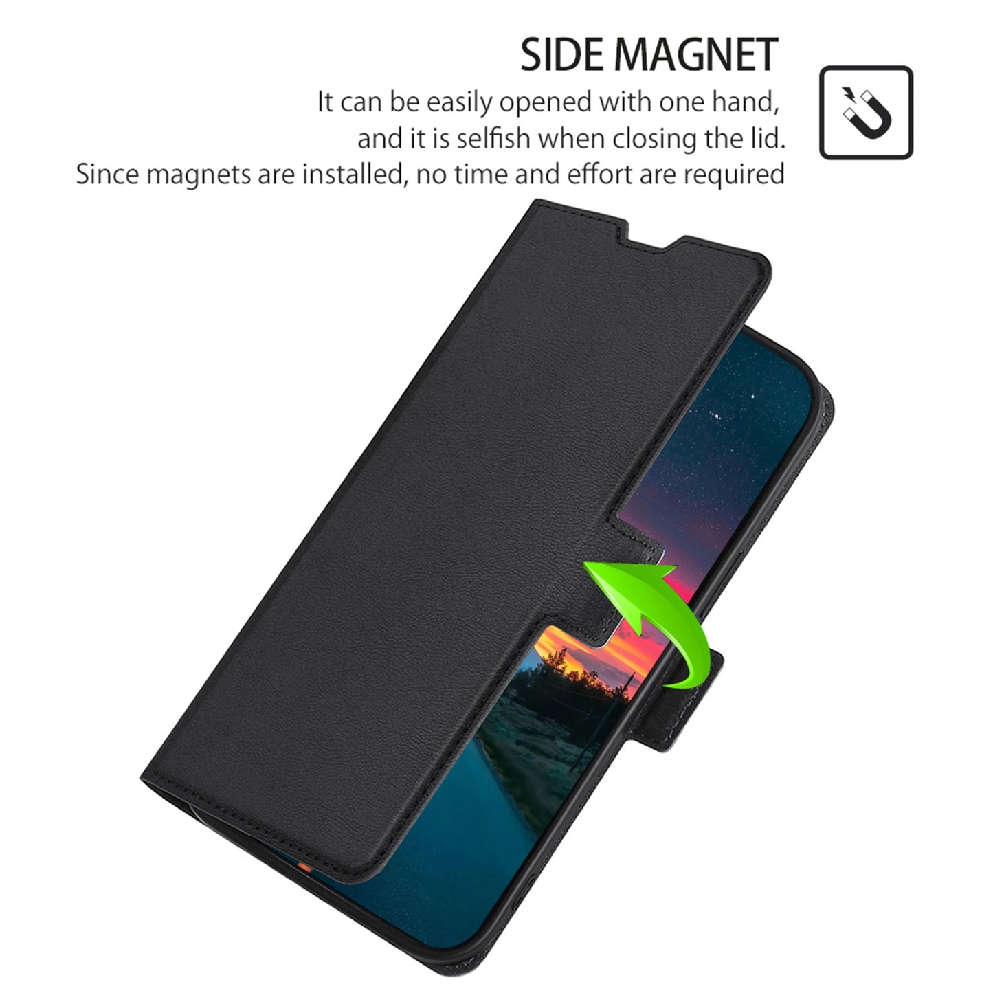 For Infinix Hot 30i PU Leather Viewing Stand Phone Cover Card Holder Shockproof Case