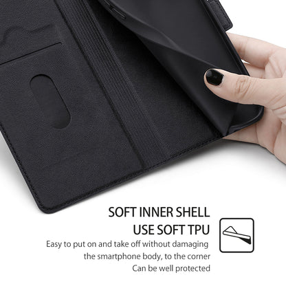 For Infinix Hot 30i PU Leather Viewing Stand Phone Cover Card Holder Shockproof Case