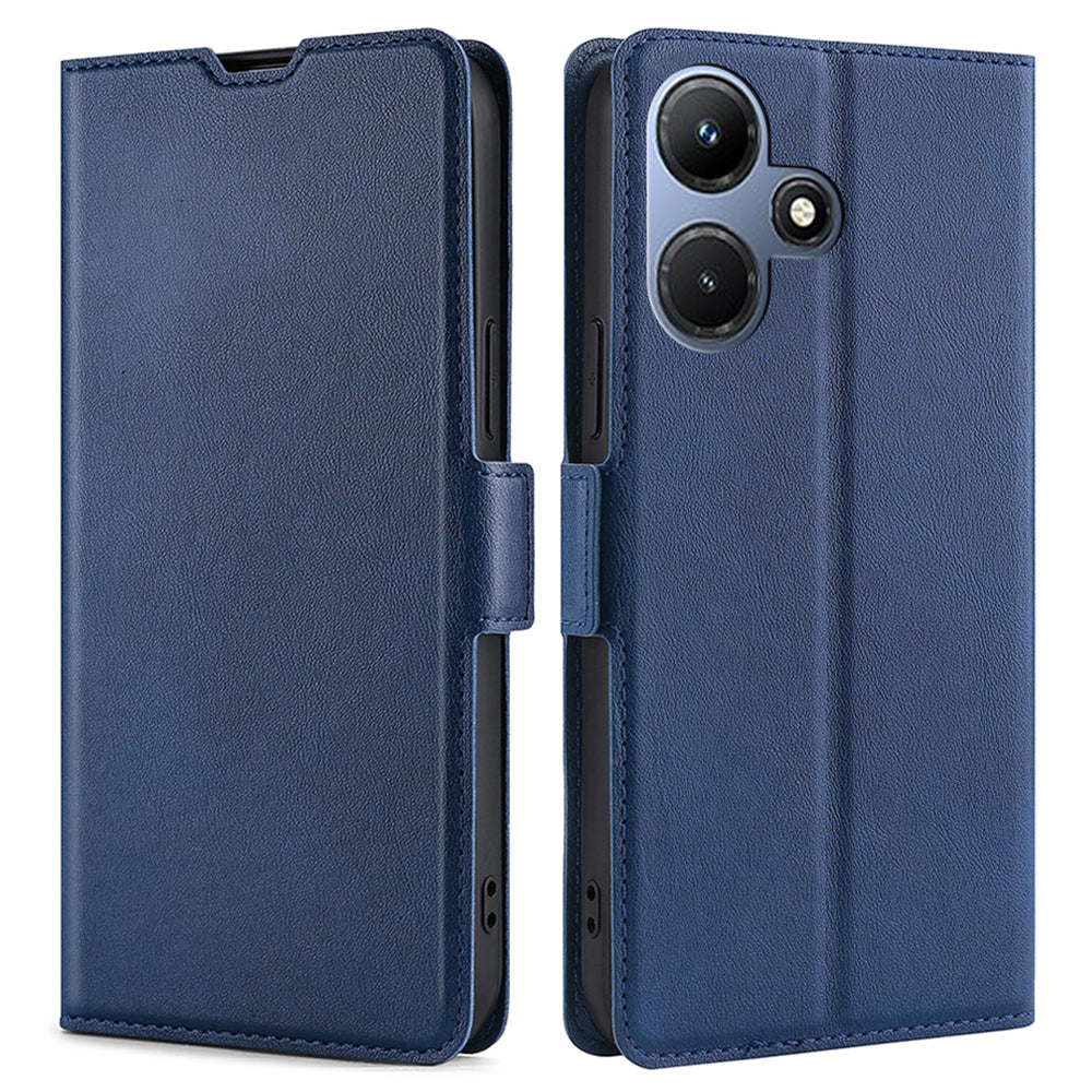For Infinix Hot 30i PU Leather Viewing Stand Phone Cover Card Holder Shockproof Case