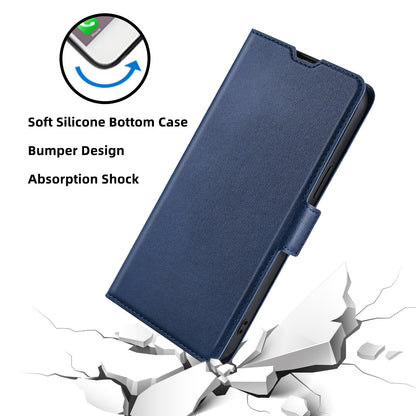 For Infinix Hot 30i PU Leather Viewing Stand Phone Cover Card Holder Shockproof Case