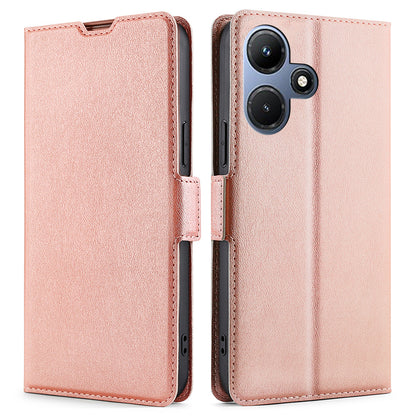 For Infinix Hot 30i PU Leather Viewing Stand Phone Cover Card Holder Shockproof Case