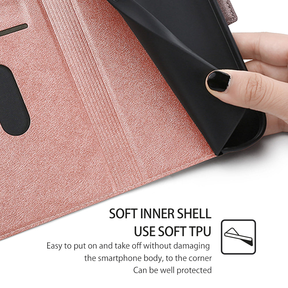 For Infinix Hot 30i PU Leather Viewing Stand Phone Cover Card Holder Shockproof Case