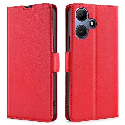 For Infinix Hot 30i PU Leather Viewing Stand Phone Cover Card Holder Shockproof Case
