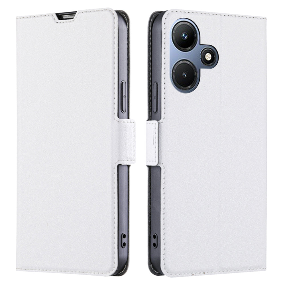 For Infinix Hot 30i PU Leather Viewing Stand Phone Cover Card Holder Shockproof Case