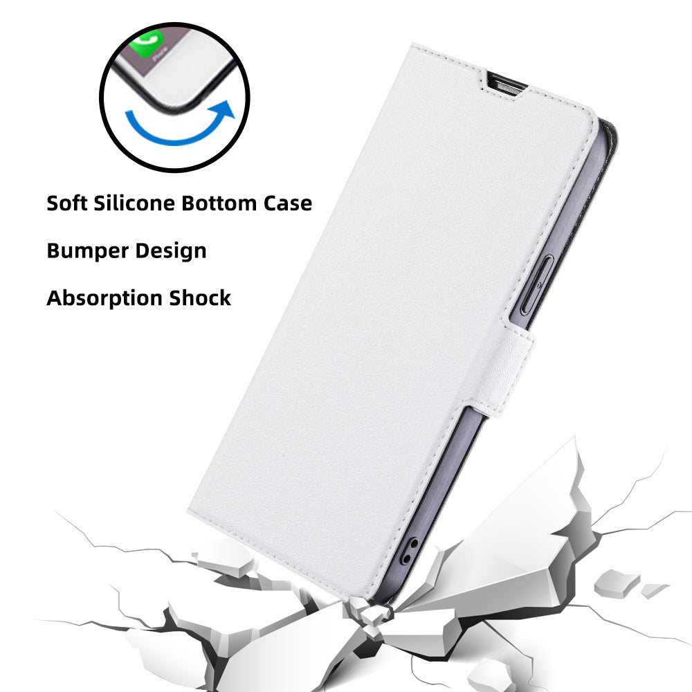 For Infinix Hot 30i PU Leather Viewing Stand Phone Cover Card Holder Shockproof Case