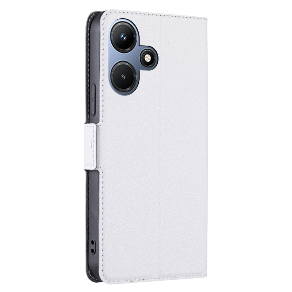 For Infinix Hot 30i PU Leather Viewing Stand Phone Cover Card Holder Shockproof Case