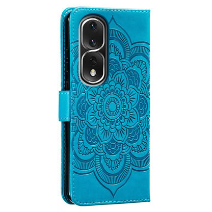 For Honor 80 Pro 5G PU Leather Wallet Stand Phone Cover Imprinting Mandala Flower Protective Case