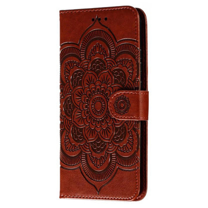 For Honor 80 Pro 5G PU Leather Wallet Stand Phone Cover Imprinting Mandala Flower Protective Case