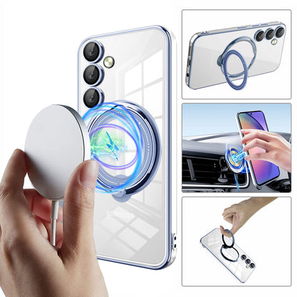 Phone Case for Samsung Galaxy A54 5G PC+TPU Rotation Kickstand Cover Compatible with MagSafe