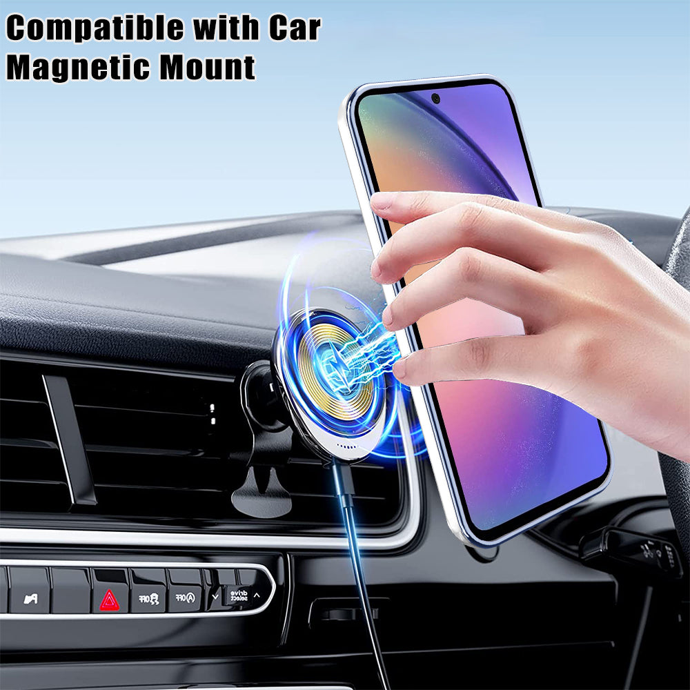 Phone Case for Samsung Galaxy A54 5G PC+TPU Rotation Kickstand Cover Compatible with MagSafe