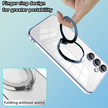 Phone Case for Samsung Galaxy A54 5G PC+TPU Rotation Kickstand Cover Compatible with MagSafe
