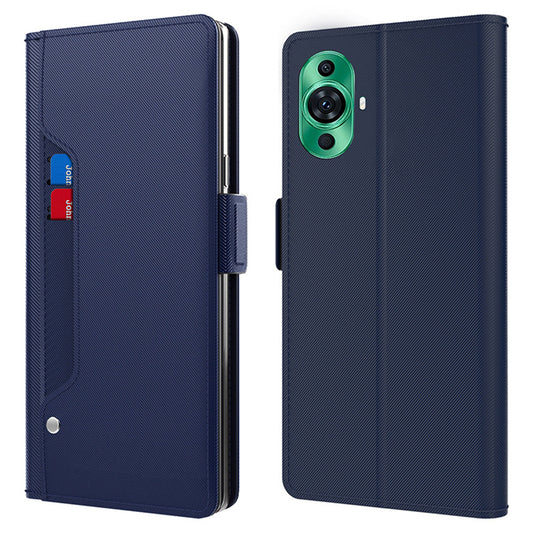 For Huawei nova 11 Ultra / nova 11 Pro PU Leather Phone Case Mirror Card Holder Mobile Phone Stand Cover