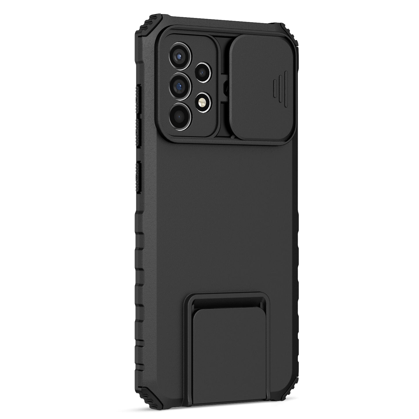 For Samsung Galaxy A52 4G / A52 5G / A52s 5G PC+TPU Kickstand Cover Slide Camera Lid Phone Case