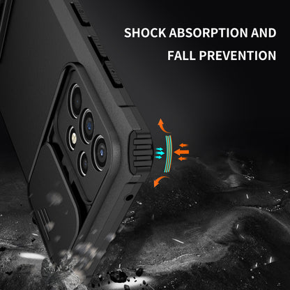 For Samsung Galaxy A52 4G / A52 5G / A52s 5G PC+TPU Kickstand Cover Slide Camera Lid Phone Case