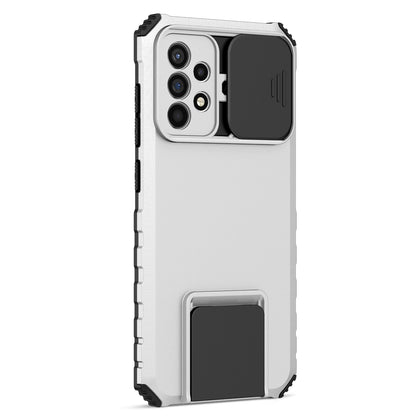 For Samsung Galaxy A52 4G / A52 5G / A52s 5G PC+TPU Kickstand Cover Slide Camera Lid Phone Case