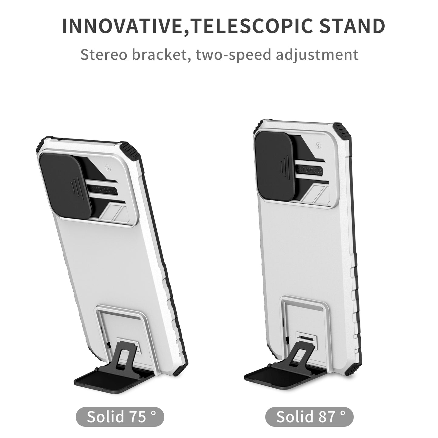 For Samsung Galaxy A52 4G / A52 5G / A52s 5G PC+TPU Kickstand Cover Slide Camera Lid Phone Case