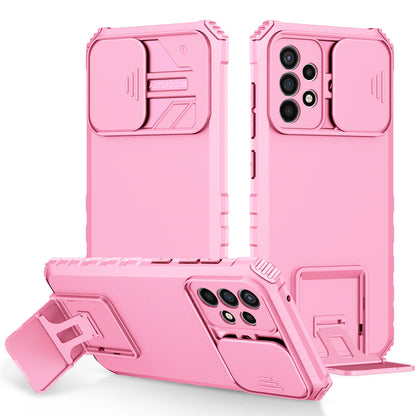For Samsung Galaxy A52 4G / A52 5G / A52s 5G PC+TPU Kickstand Cover Slide Camera Lid Phone Case