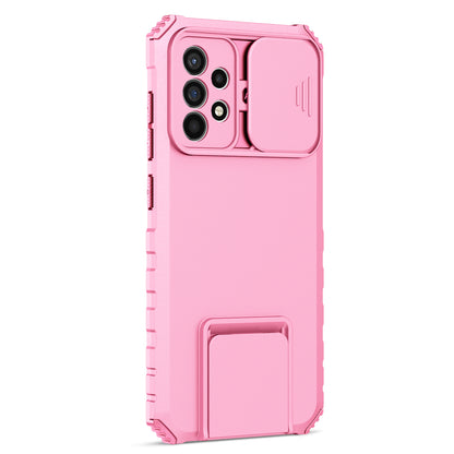 For Samsung Galaxy A52 4G / A52 5G / A52s 5G PC+TPU Kickstand Cover Slide Camera Lid Phone Case