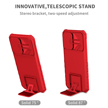 For Samsung Galaxy A52 4G / A52 5G / A52s 5G PC+TPU Kickstand Cover Slide Camera Lid Phone Case