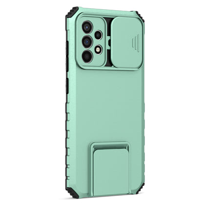 For Samsung Galaxy A52 4G / A52 5G / A52s 5G PC+TPU Kickstand Cover Slide Camera Lid Phone Case