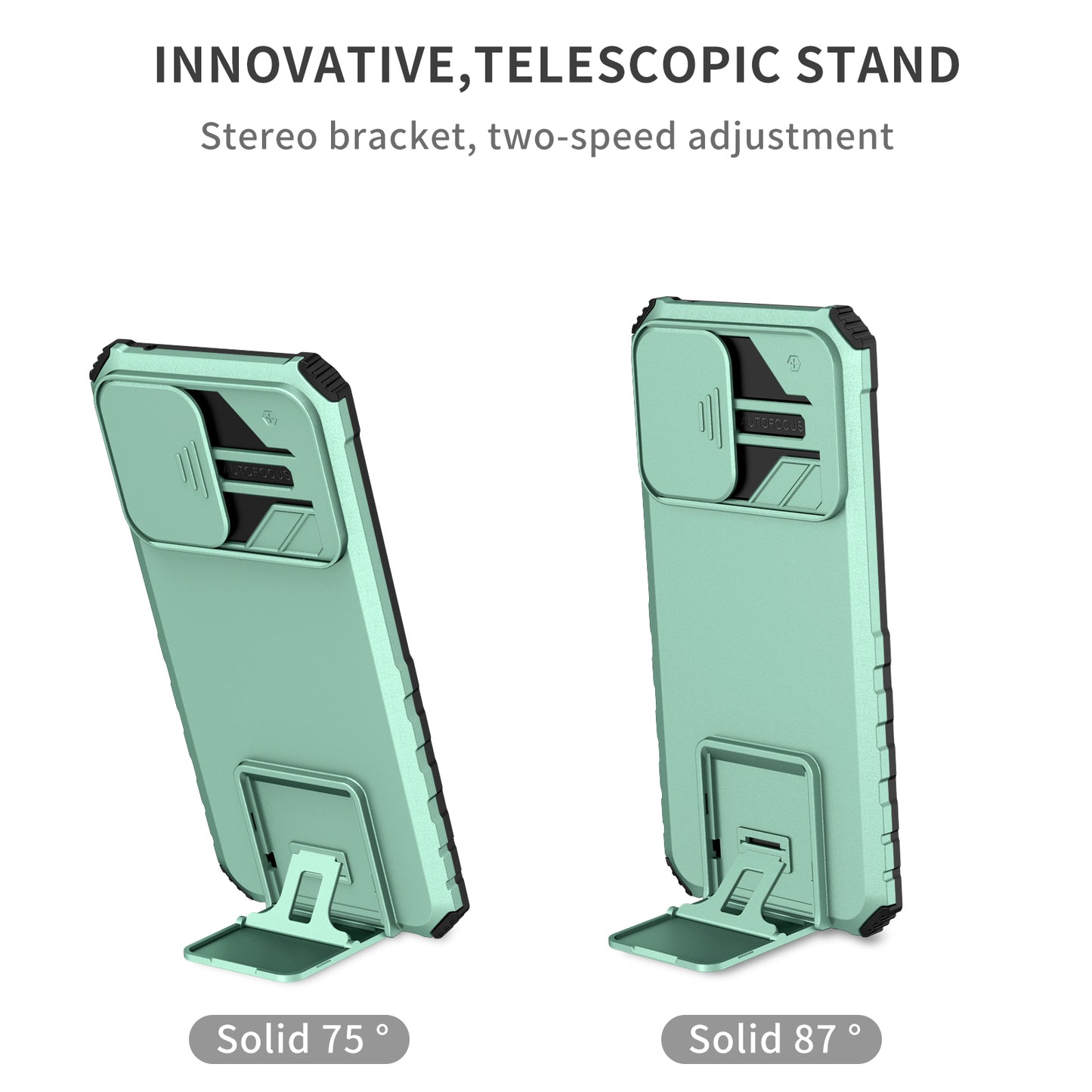 For Samsung Galaxy A52 4G / A52 5G / A52s 5G PC+TPU Kickstand Cover Slide Camera Lid Phone Case
