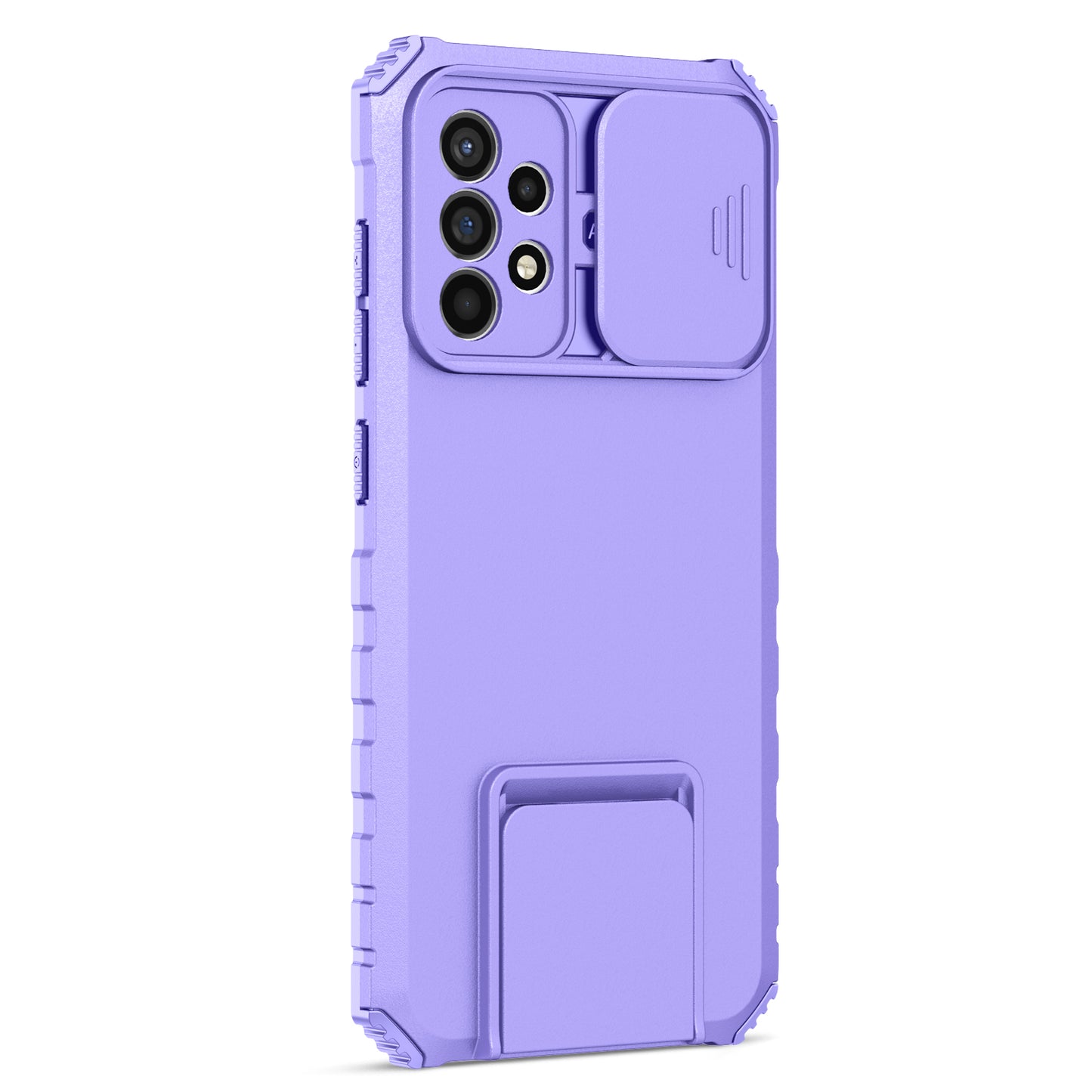 For Samsung Galaxy A52 4G / A52 5G / A52s 5G PC+TPU Kickstand Cover Slide Camera Lid Phone Case