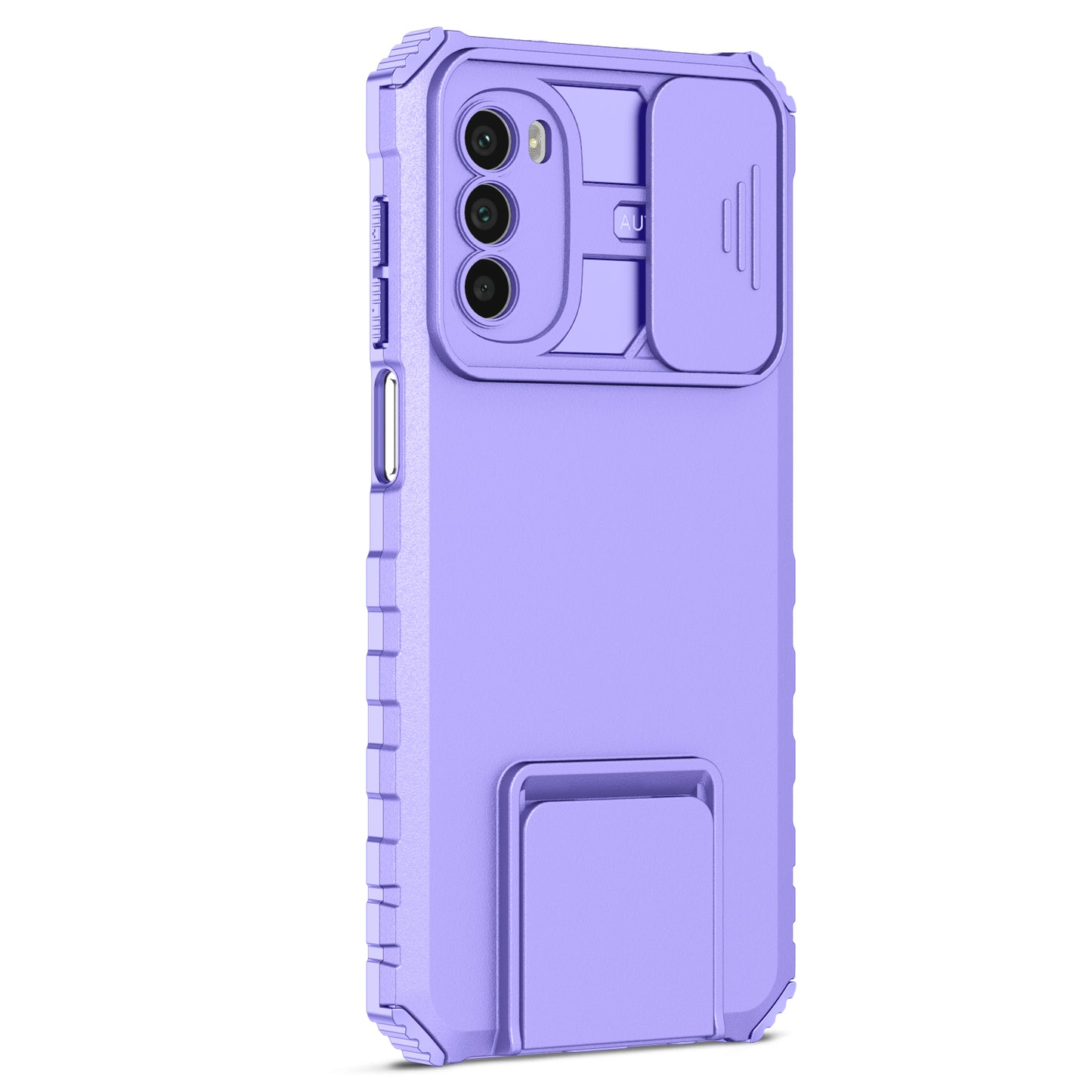 For Motorola Moto G52 4G / G82 5G Kickstand Back Cover Slide Camera Lid PC+TPU Phone Case