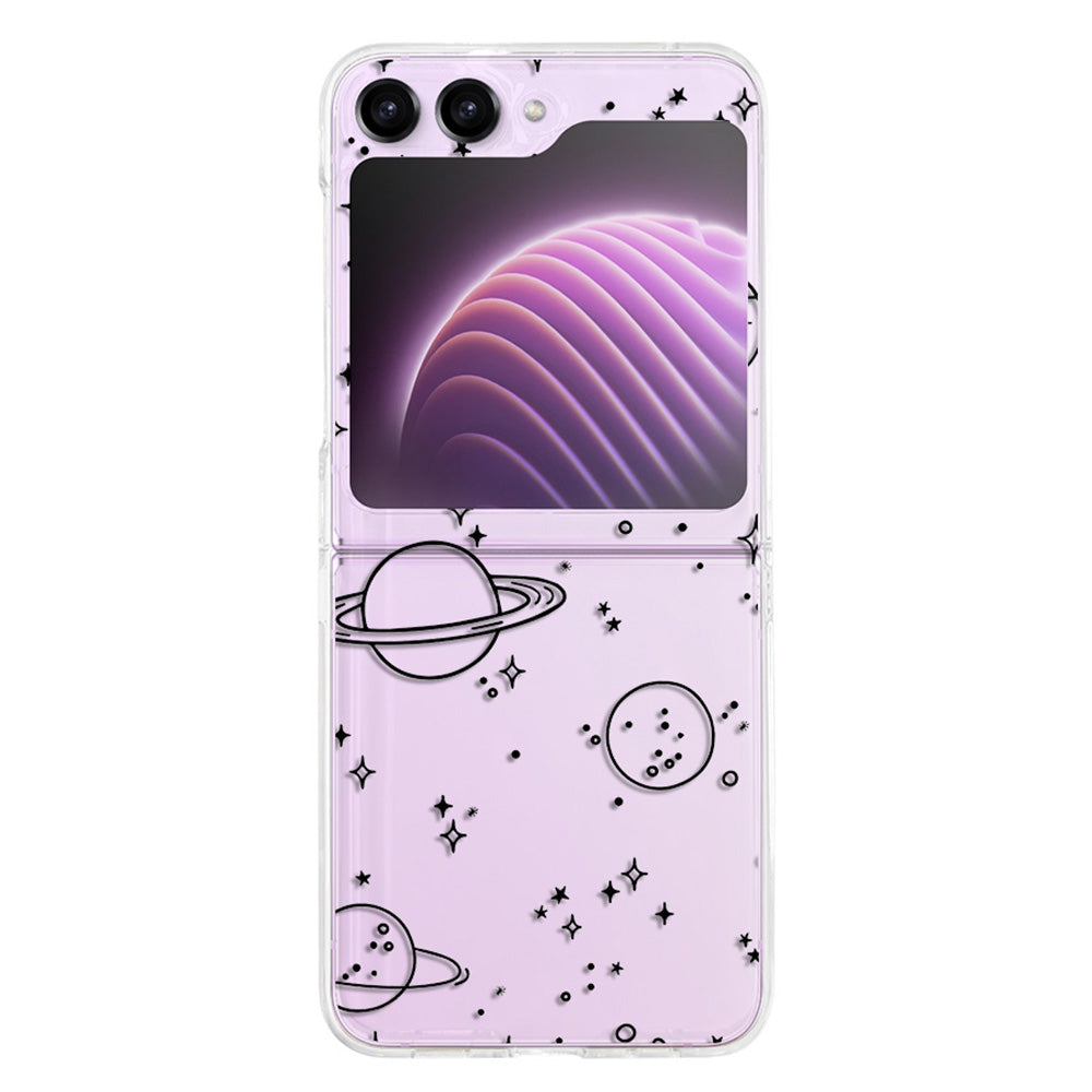 Hard PC Phone Case for Samsung Galaxy Z Flip5 5G Pattern Printing Protective Phone Cover