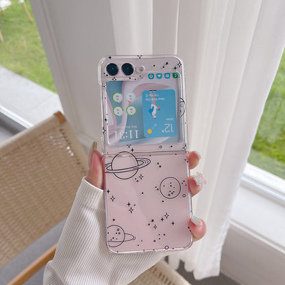 Hard PC Phone Case for Samsung Galaxy Z Flip5 5G Pattern Printing Protective Phone Cover