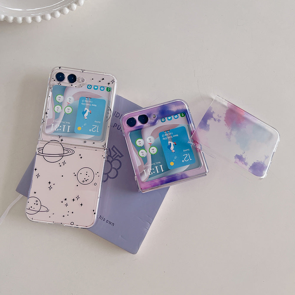 Hard PC Phone Case for Samsung Galaxy Z Flip5 5G Pattern Printing Protective Phone Cover