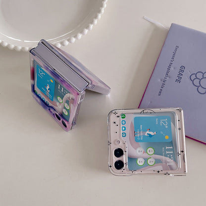 Hard PC Phone Case for Samsung Galaxy Z Flip5 5G Pattern Printing Protective Phone Cover