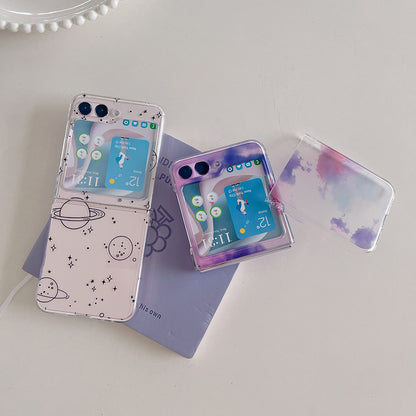 Hard PC Phone Case for Samsung Galaxy Z Flip5 5G Pattern Printing Protective Phone Cover