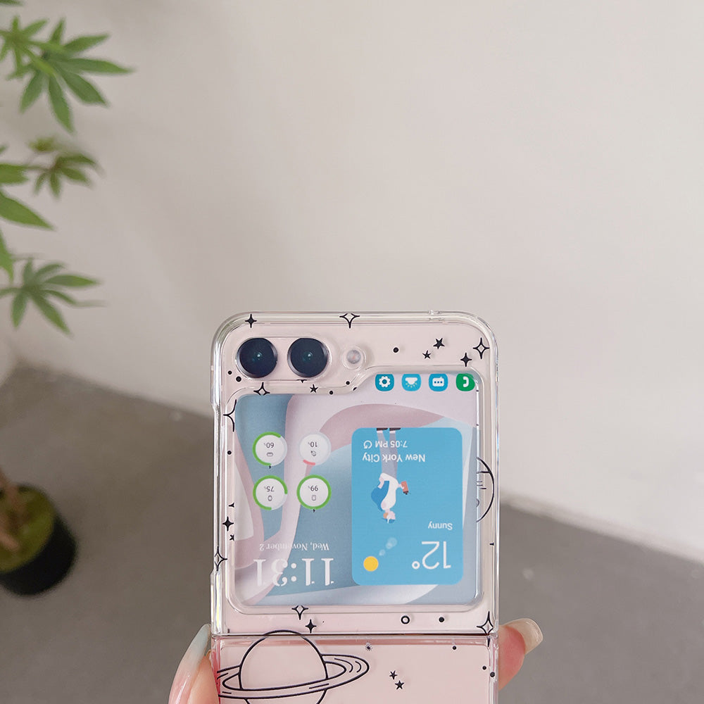 Hard PC Phone Case for Samsung Galaxy Z Flip5 5G Pattern Printing Protective Phone Cover